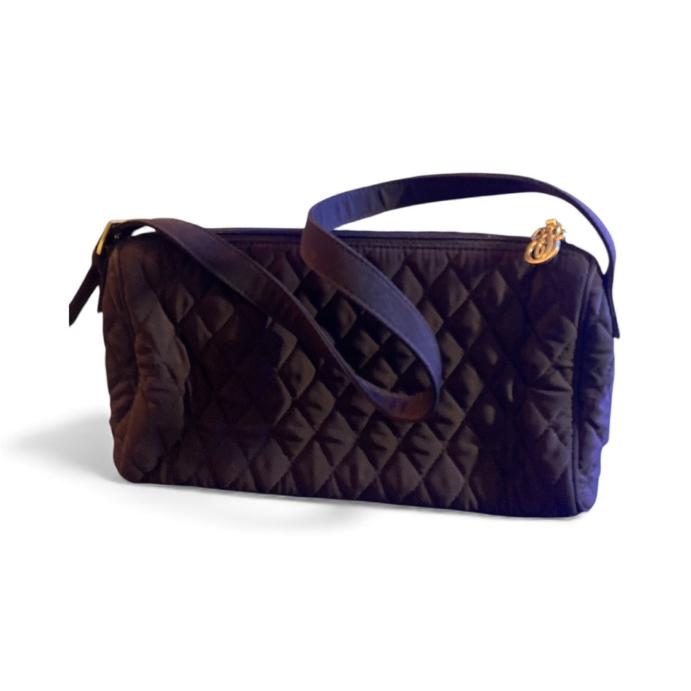 Vera Bradley Brown Quilted Minimalist Shoulder Bag Wristlet
